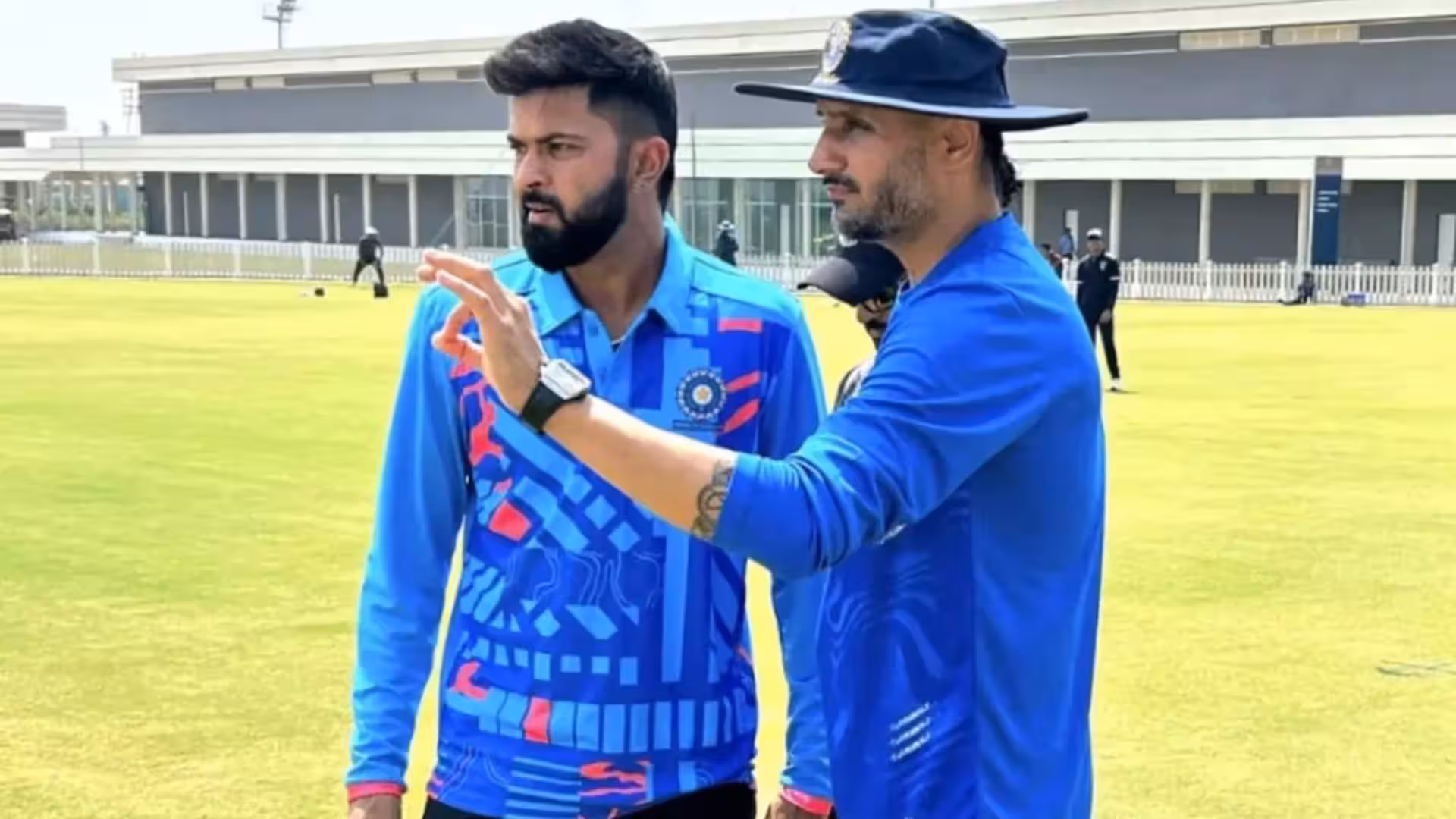 Saransh Jain and Harbhajan Singh