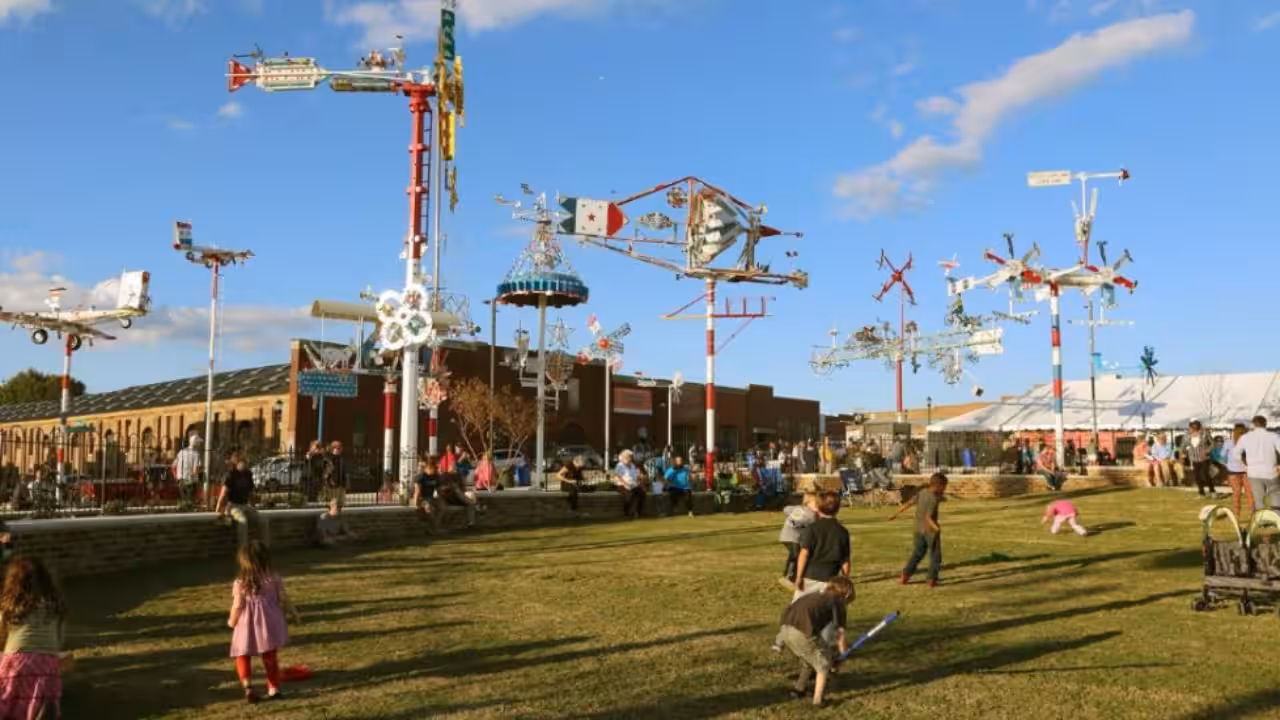 Kids enjoy the open space of the park during an event.